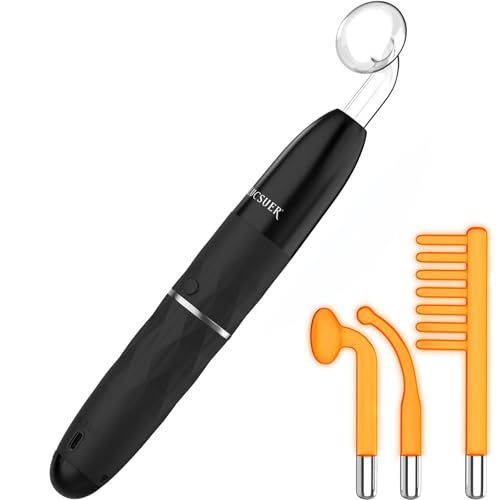 OxyGlow 2 Cordless High Frequency Facial Wand with 3 Tubes