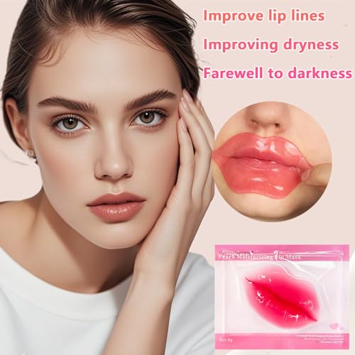 40 Pairs Lip Mask & Eye Mask, 24K Gold Gel Crystal Collagen Under Eye Patches for Puffy Eyes, Dark Circles, Bachelorette Party Favors, Wrinkles and Fine Lines, Galentines Day Gifts