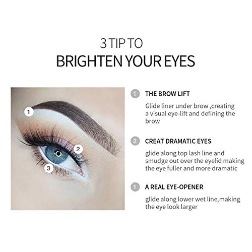 White Eyeliner Pencils Waterproof Makeup Set (12pcs)