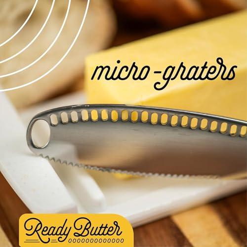Ready Butter 3-in-1 Stainless Steel Butter Knife - Multi-Function Spreader & Curler