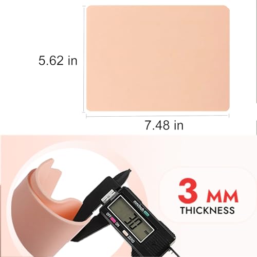 10Pcs 3MM Tattoo Practice Skin - Double-Sided Thick Silicone Sheets for Tattoo Artists