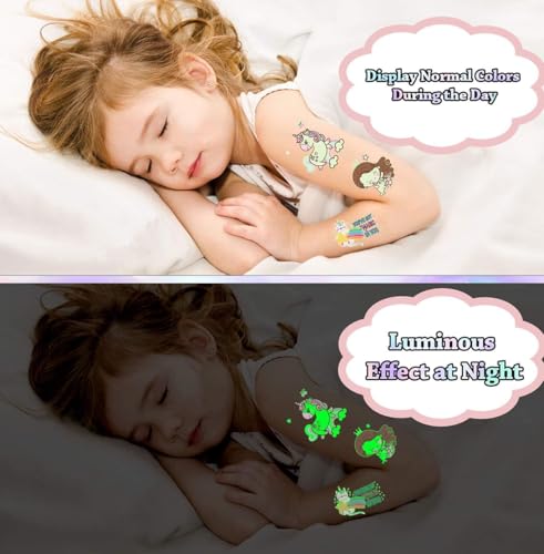 Leesgel Unicorn Temporary Tattoos for Kids - 32 Styles
