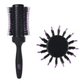 Wet Brush Volumizing Round Brush for Fine to Medium Hair - Salon Blow-Out, Less Pain & Breakage, Lightweight Boar Bristle Detangles & Removes Knots