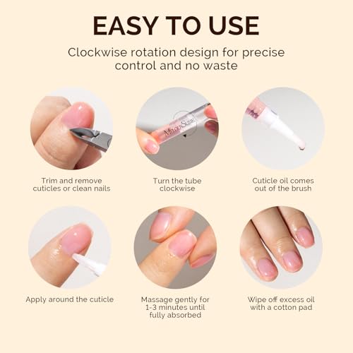 MelodySusie Cuticle Oil Pen Set - 6-Piece Scented Nail Repair Treatment