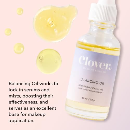 Clover Balancing Oil | Supports Clearer Skin, Promotes a Healthy Complexion, and Enhances Natural Radiance | Cruelty-Free & Vegan Face Oil - 1 oz (30 ml)