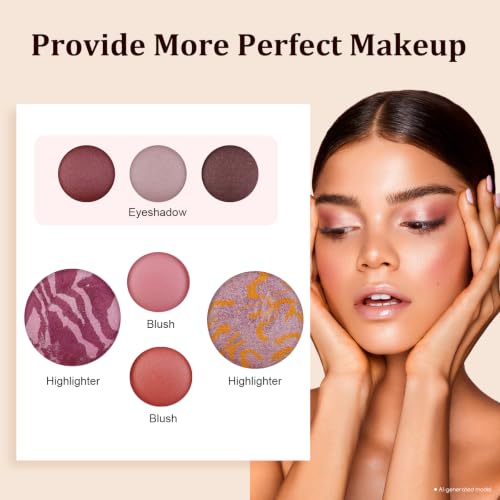 Color Nymph Baked Face Palette B - Travel Makeup Kit with Blush, Highlighter & Eyeshadow