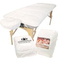 Fleece Massage Table Pad 71x31 Inch with Face Cradle Cover - Extra Soft, Washable, Fitted Spa Bed Cushion for Professional & Home Use (1 Count)