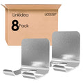 Linkidea 8 Pack Wall Mount Shower Razor Holder Bulk Pack, Wholesale Multi-Pack Self Adhesive Shaver Hooks, Stainless Steel Hanger Compatible with Vikings, Merkur Double Edge Safety Razor(Silver)