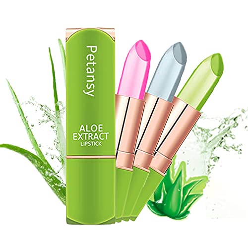 Petansy 3 Pack Aloe Vera Temperature Color Change Lipstick