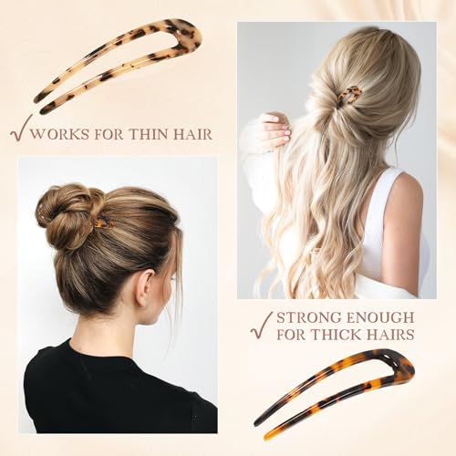Benefree Tortoiseshell U-Shaped Hair Pins, 2 Pack
