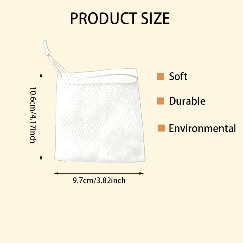 40 PCS Soap Saver Bags with Drawstring - Exfoliating Mesh