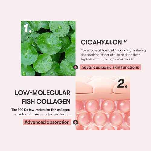 VT COSMETICS Cica Collagen Essence, 300Da Collagen Extract & Peptide Complex for Firming, Plumping, and Improving Skin Elasticity. Korean Skincare, Pink Collagen Serum