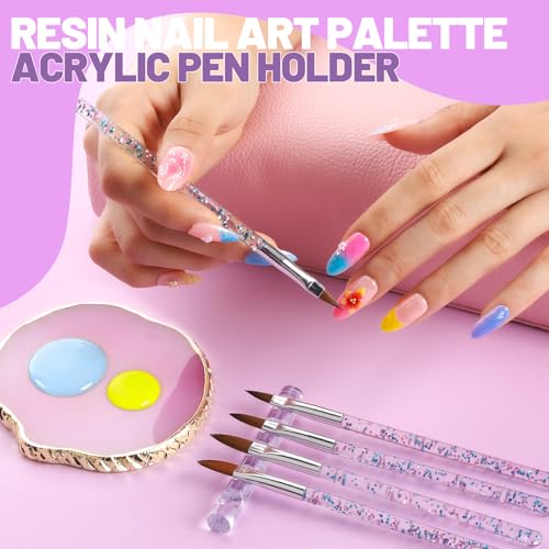 Teenitor Nail Art Tools Set with 23 Brushes, Dotting & Acrylic Tools, Nail Stand & Accessories