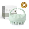 Wheat Straw Scalp Massager Brush with Silicone Bristles