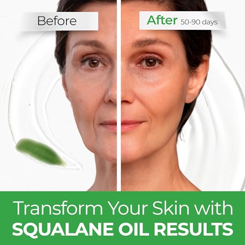 Squalane Oil for Face - 100% Pure Organic Squalane Moisturizer - Plant Natural Facial Oil - Nourishment Hydrating Face Oil - Vegan - Non-comedogenic
