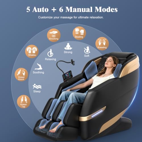 YONISEE 4D SL-Track Massage Chair with Zero Gravity & Heating