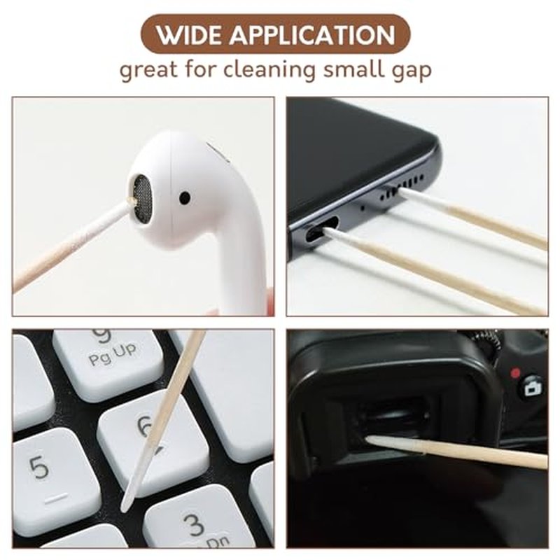 800 Pointed Cotton Swabs with Storage Case - Precision Tip