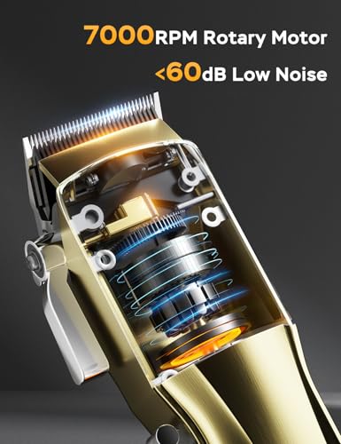 GinJee Cordless Hair Clipper for Men - 7000RPM, 5Hr Battery