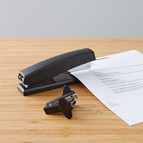 Amazon Basics Stapler Value Pack Including Staples and Staple Remover, 3 Pack, Black