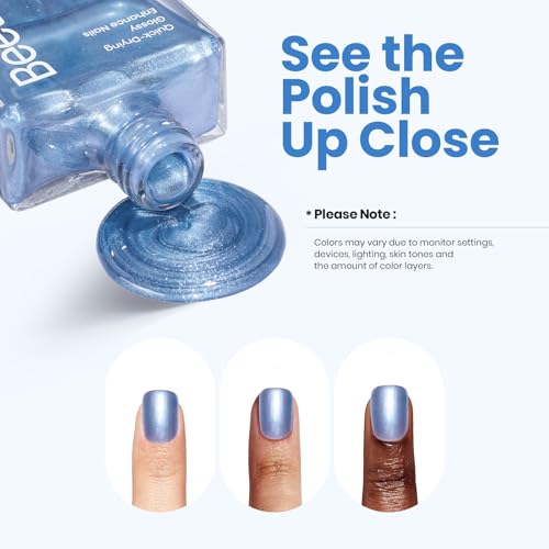 Beetles Pearl Blue Quick Dry Nail Polish 15ML