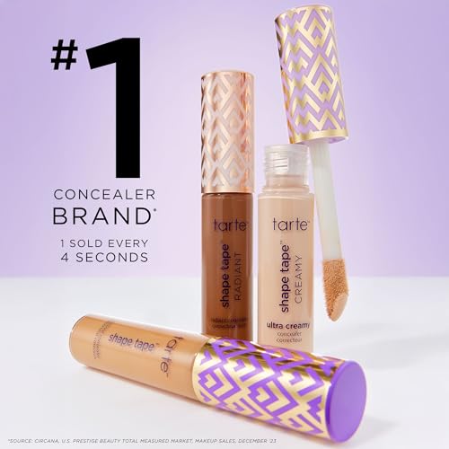 tarte shape tape concealer ? Full-Coverage Creaseless Soft Matte Finish, Brightening Under-Eye & Face Makeup, 16hr Longwear, Vegan & Cruelty-Free