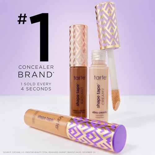 tarte shape tape concealer ? Full-Coverage, Matte Finish for Under Eye, Dark Circles, Fine Lines, Redness & Discoloration, Longwear, Dermatologist-Tested, Vegan, Cruelty-Free