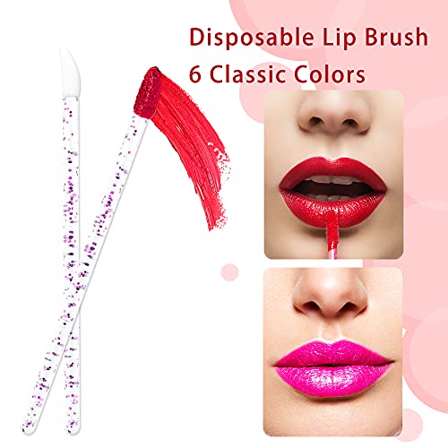 300Pcs Disposable Lip Gloss Applicators with Crystal Handle