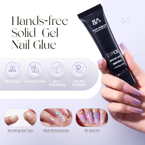 Tipex Instant Apex Nail Tips Kit – 120pc Coffin Full Cover Press-On Nails