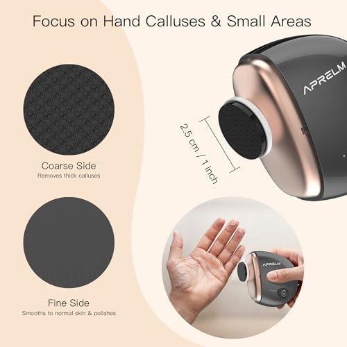 Portable Electric Callus Remover with 2 Grinding Heads - Rechargeable
