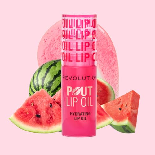Revolution Pout Lip Oil - Watermelon Pink High-Shine
