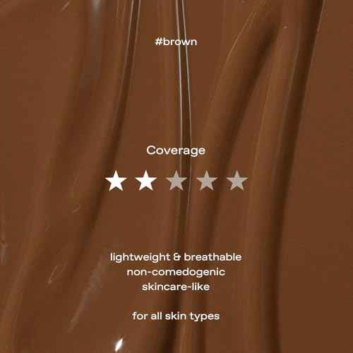 glow breathable blemish balm #brown : cruelty-free & artificial fragrance-free, essential oil-free, gluten-free, lightweight & hydrating bb cream that feels like skincare, 1 Fl Oz