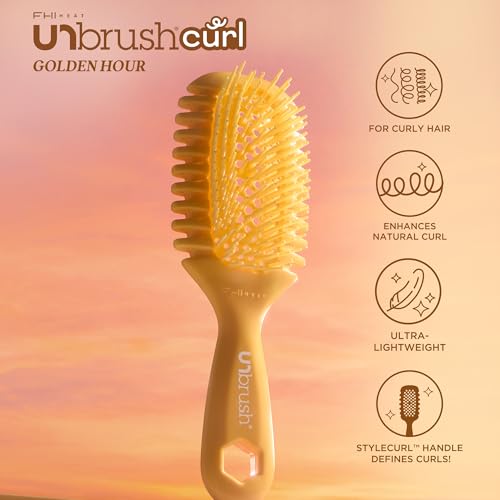 FHI Heat UNbrush Curl Detangling Brush Golden Hour for Wet Hair