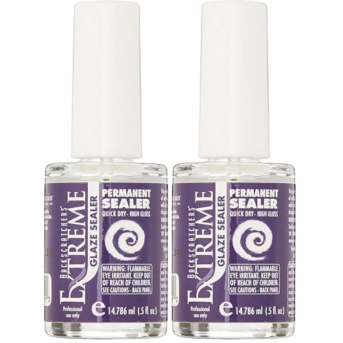 BACKSCRATCHERS Extreme Permanent Glaze Sealer - Clear Permanent Top Coat - Long Lasting - High Gloss and Quick Dry (Pack of 2)