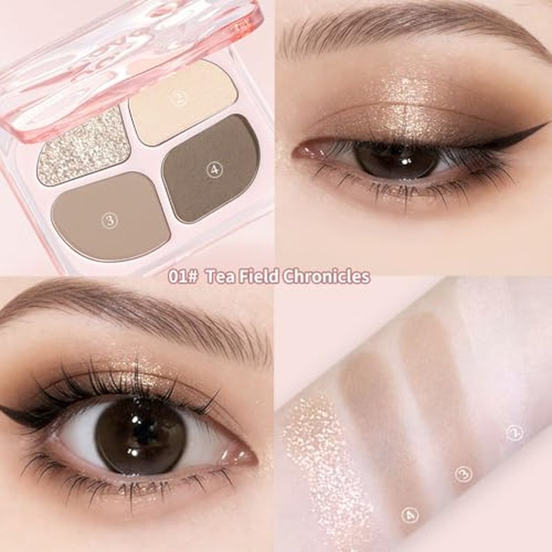 4 Color Matte Eyeshadow Palette - High Pigment for All Occasions