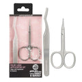 JAPONESQUE False Eyelash Applicator Kit, Stainless Steel Scissors And Tweezer Applicator Duo - Two Piece Kit For Easy, Natural Looking False Eyelashes, Works On Strips and Lash Clusters