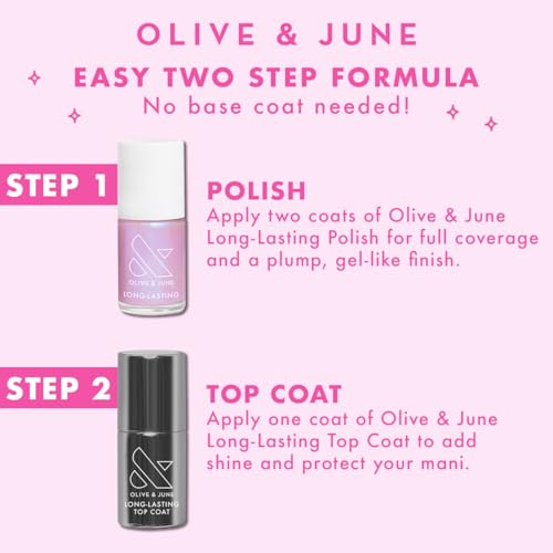 Olive & June Long Lasting Nail Polish - Strawberry Scone (Gel-Like Finish)