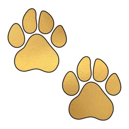 Metallic Gold Paw Print Temporary Tattoos/Great for Cheerleading - Dancers - Team Spirit - School Spirit (Double Gold Paw 20pk)