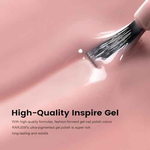 RARJSM Nude Gel Nail Polish Gray Mauve Pink Neutral Skin Tone Sheer Jelly Gel Polish 1PC 15ml Single Bottle Cream Transparent Pink Nail Gel Polish Soak off UV LED Cured for Home Salon DIY Manicure