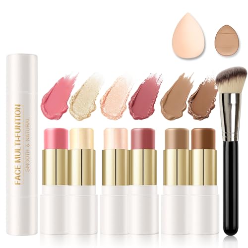 Cream Contour Stick Kit - 6 Colors Double-Ended Makeup Set