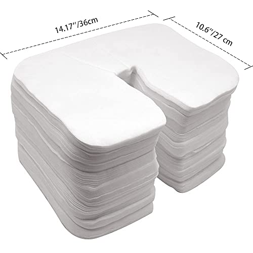 Disposable Face Cradle Covers 500 Pack - Soft Cotton Massage Headrest Covers