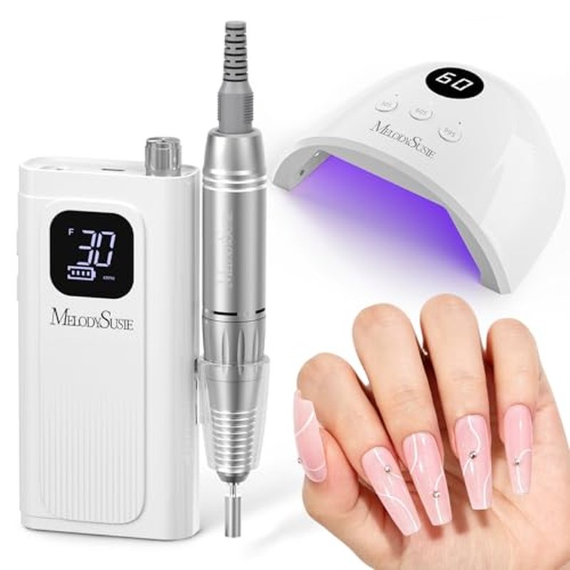 MelodySusie SC300F Cordless Nail Drill & UV Lamp Starter Kit