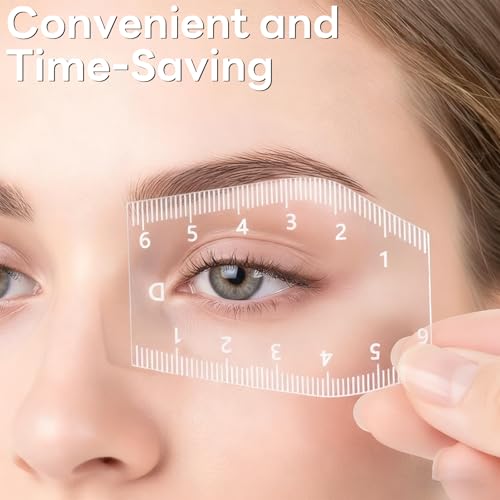 10-Piece Eyebrow Ruler Kit - Transparent Shaping Stencils