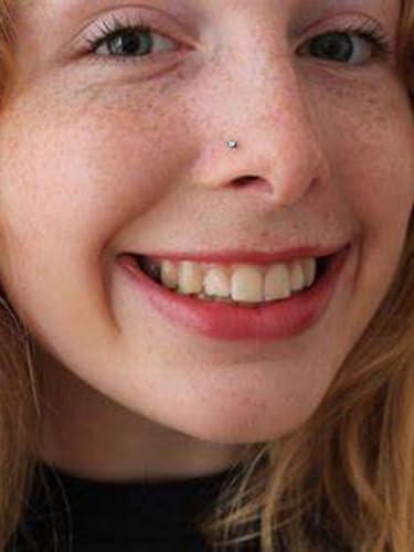 Nose Piercing Kit - Self-Use Nose Piercing Gun with One-Time Use Stud - White