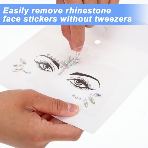 Yuanchu Self-Adhesive Face Gems Stickers - 4 Styles