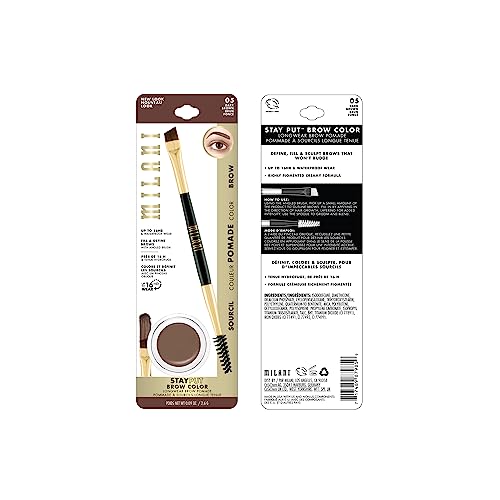 Milani Stay Put Brow Color Dark Brown - Waterproof Eyebrow Gel
