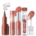 Noerrors 3-Piece Nude Lip Kit - Liner, Lipstick & Gloss