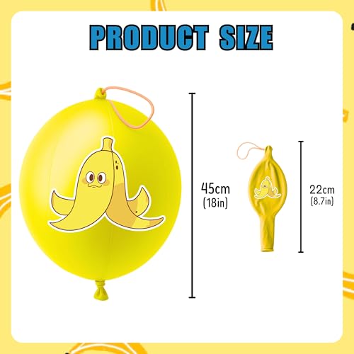 72-Piece Banana Party Favors - Tattoos & Balloons