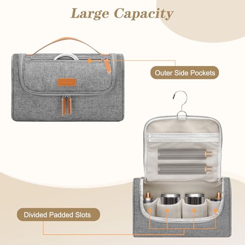 MOSISO Travel Carrying Case Bag Compatible with Dyson Airwrap Styler, Portable Storage Bag Organizer for Airwrap Styler and Attachments, Gray
