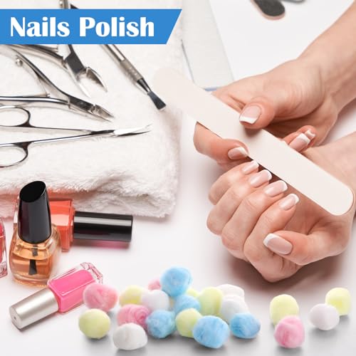 500 Pcs Colored Cotton Balls - Soft Natural Cotton for Makeup & Nail Removal