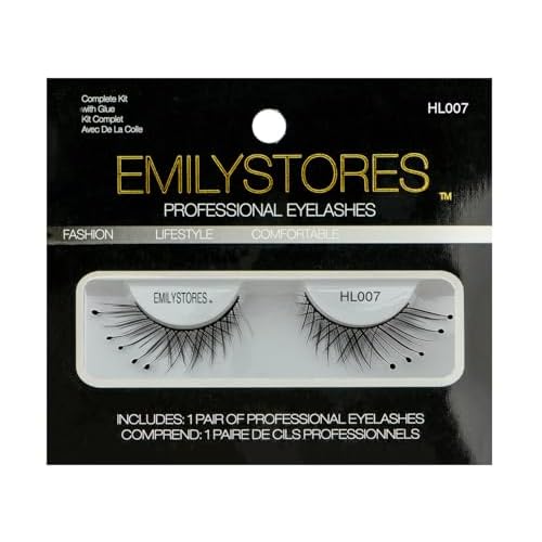 Halloween False Eyelashes, Dramatic Black Lashes with Dots for Yzma Costume, Reusable 1Pair